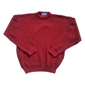 Vintage 80’s 90’s The Men’s Store at Sears Red Wool Knit Sweater